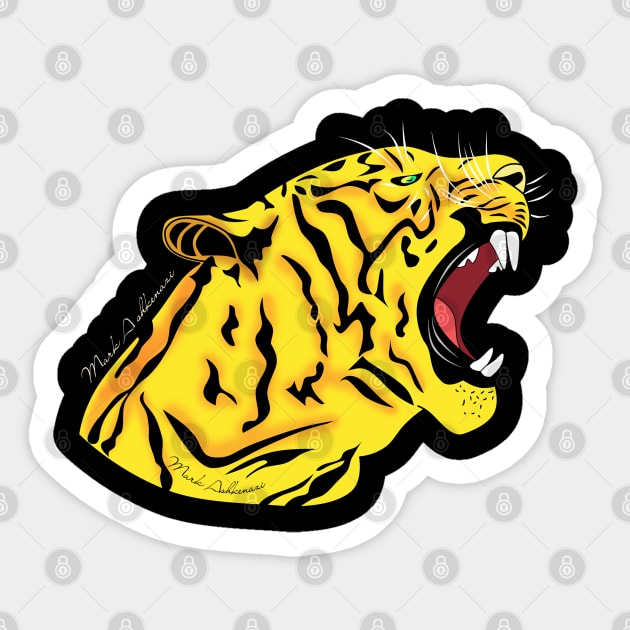 tiger Sticker by MARK ASHKENAZI